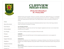 Tablet Screenshot of cliffviewprimary.org.za